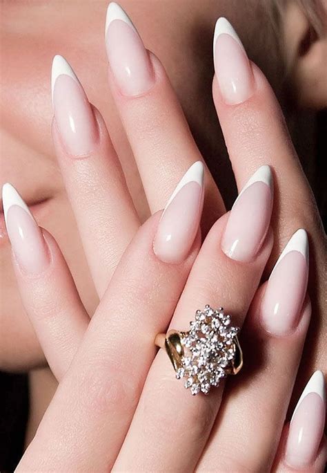 stiletto french tip nails|simple french tip nail designs.